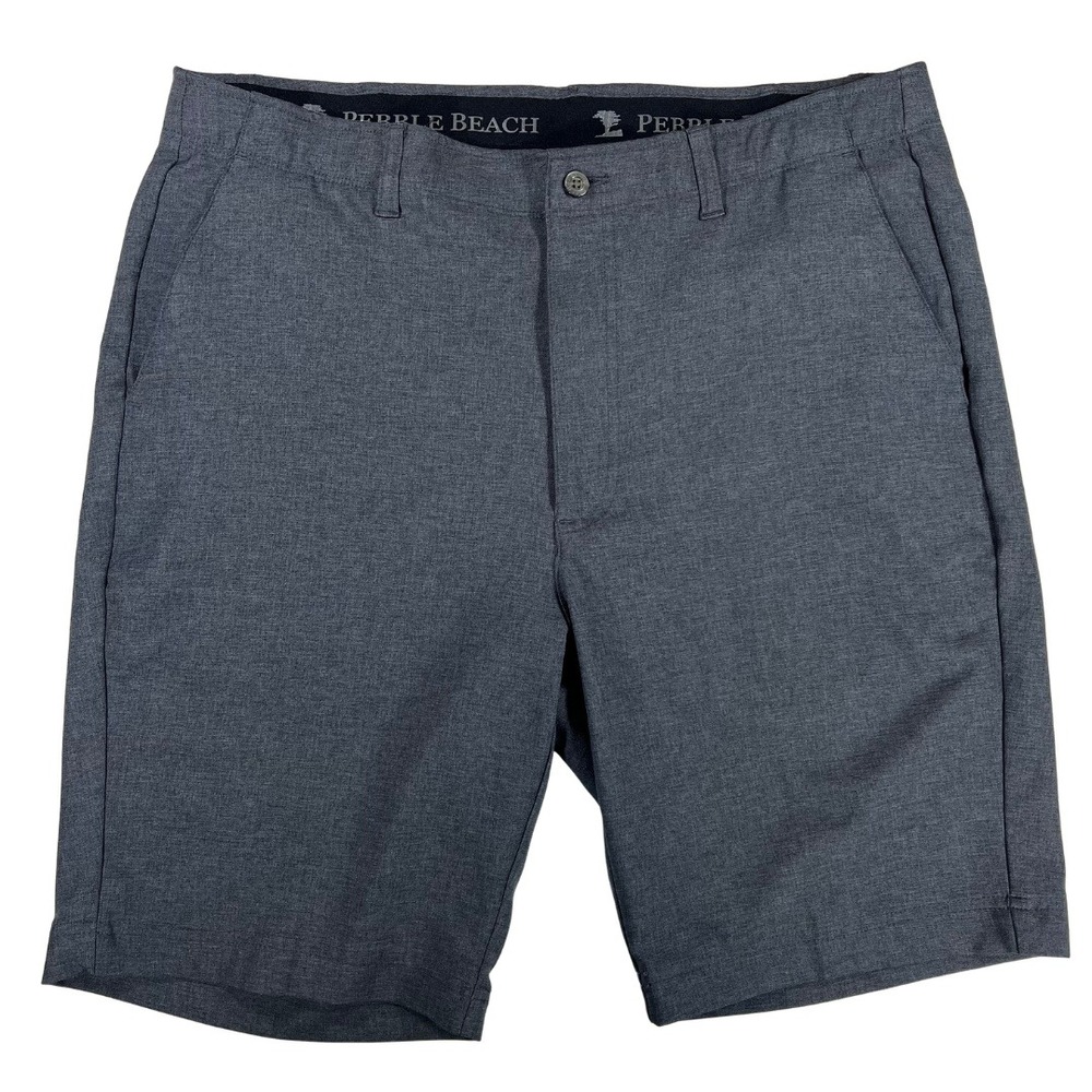 Pebble Beach Mens Golf Shorts Gray Performance‎ Stretch 36 Casual